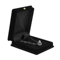 2 x Velvet Necklace Chain Jewelry Display Storage Box Gift Case Holder Organizer---Black. 
