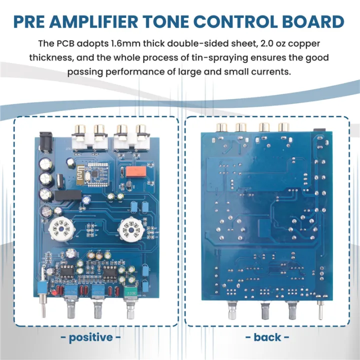Scheda Preamplificatore HiFi Con Tubo 6J5 E NE5532 – Bluetooth E Controllo Toni Per Audiofilo Vintage