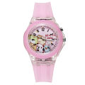 Ldren's Watch Cartoon Cute ranslucent nous Silicone LED Watch. 