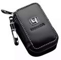 Honda Car Remote Smart Key Leather Cover Pouch Leather Case - Black. 
