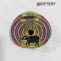 Portable Mini Kalimba Colored Random Pattern Drawing Coconut Shell 7 Key Thumb Piano Mbira Natural Key Board Instrument. 
