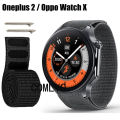 For Oneplus watch 2 / OPPO Watch X Band Strap Hook Look Nylon Belt Women Men Watchband. 