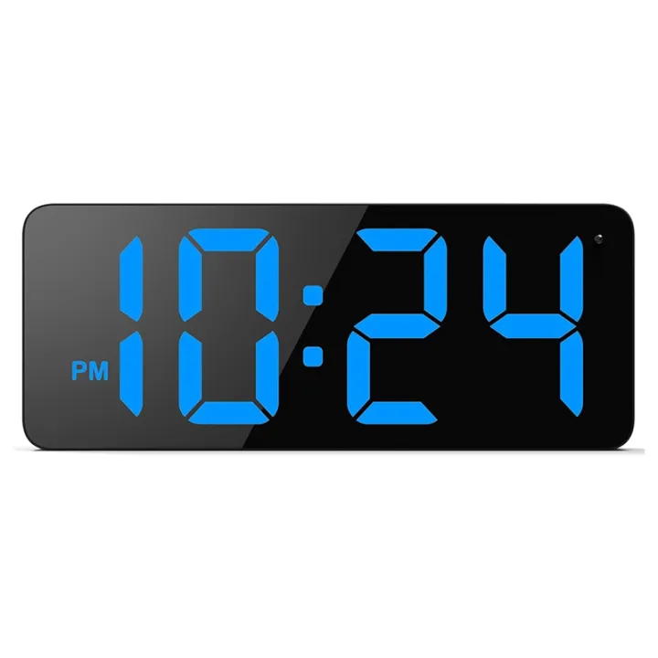 BRADOO LED Digital Wall Clock with Large Display Digits, Auto-Dimming ...
