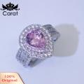 Carat Women Wedding Ring Faux Crystal Inlaid Good Workmanship Women Finger Ring. 