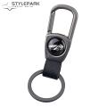 Anti-loss Keychain Holder Stylish Durable Electroplated Keychain with Faux Leather Buckle Anti-lost Car Key Ring Bag Pendant Multi-purpose Keychain Holder. 