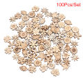 100pcs Mixed Patter Doodle Toy Natural Wooden Slice Scrapbook DIY Craft Making. 