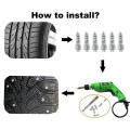 OUMERY 200PCS 12mm Tire Studs Carbide Screw Snow Spikes Anti-Slip Anti-Ice for Car/SUV/ATV/UTV Car Tire Stud. 