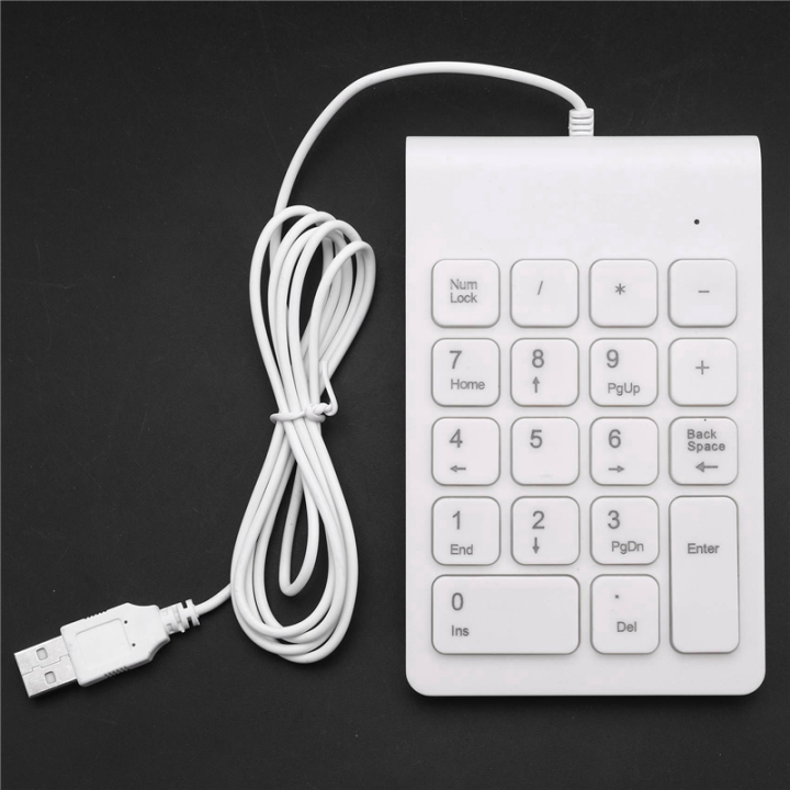 ICQURBT%203X%20Mini%20USB%20Wired%20Numeric%20Keypad%20Numpad%2018%20Keys%20Digital%20Keyboard%20for%20Accounting%20Teller%20Laptop%20Android%20(White)%20-%20Image%202