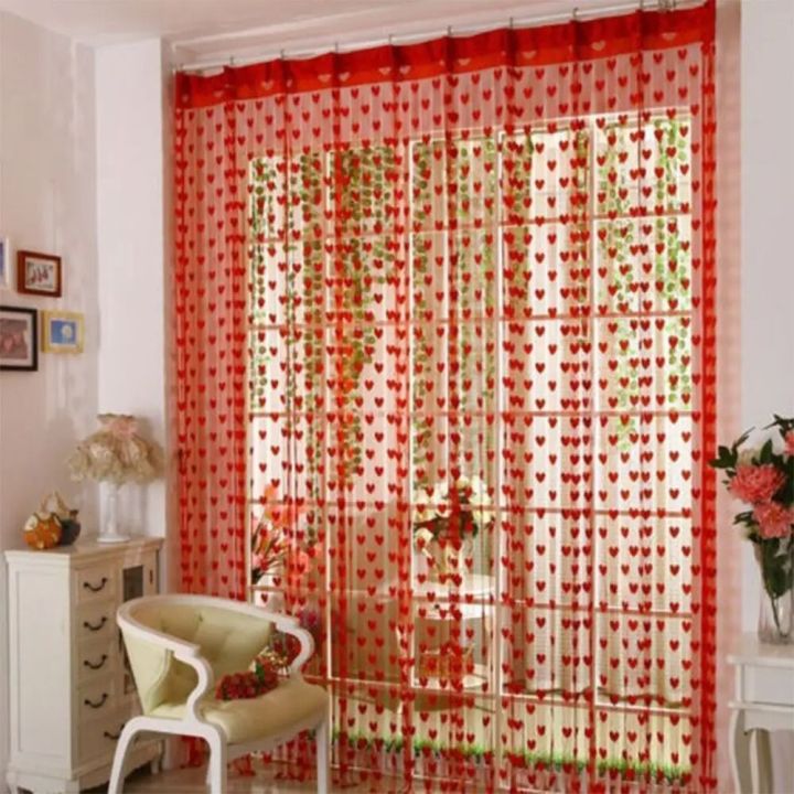 Window%20Line%20Curtain%20Love%20Heart%20String%20Curtain%20Solid%20Color%20Room%20Divider%20Door%20Curtain%20*2M%20Elegant%20Tassel%20Curtain%20Home%20Decor%20-%20Image%204