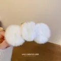 TS South Korea ins cute plush ball grab clip 2023 autumn and winter new shark clip oversized hairpin hair accessories wholesale. 