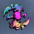 Decompression Fashionable Metal Rainbow Fidget Spinner. 