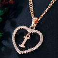 Wedding Necklace Extension Chain Name Initials Charm Necklace. 
