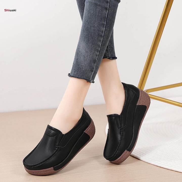 Women's%20Casual%20Shoes%20Fashion%20Thick%20Bottom%20Slip%20on%20Women%2038%20black%20-%20Image%203