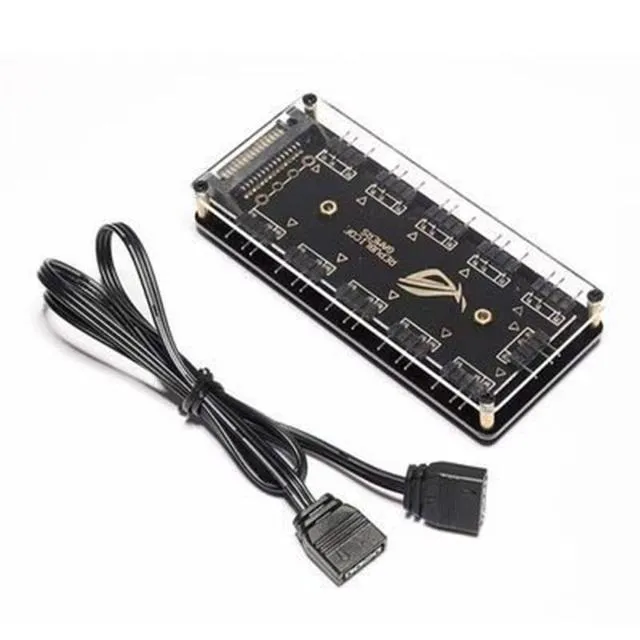 Ryra%205v%203%20Pin%20Argb%20Fan%204-Pin%20Argb%204-Pin%20Pwm%2010%20Hub%20Splitter%20Sata%20Power%20Extension%20Cable%20Adapter%20Control%20Hub%20Pc%20Rgb%20Fan%20Cooler%20-%20Image%204