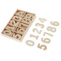 4x60x Wooden Number 0-9 Unpainted Education Numbers Kid's Early Learning. 