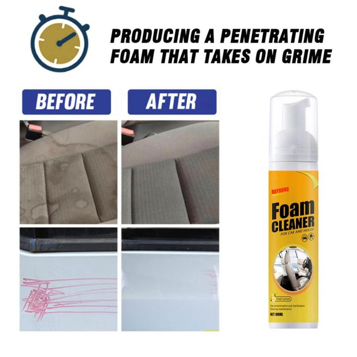 【250 ml】 Multi-purpose Car Foam Cleaner Auto Interior Home Cleaning Leather Seat Anti-Aging Protection Cleaning Spray