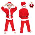 Christmas Santa Claus Costume Velvet 1 Set  Of Christmas Costume Christmas Outfit Cosplay Costume  Clothing Set Non Woven Fabric For Kids (10-12 Years) Christmas Party Decoration Dress. 
