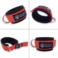 【Pink XXL】 Neoprene Ankle Straps Cable Machines with Carry Bag Thick Steel D-ring Ankle Cuffs Women Thigh Legs. 