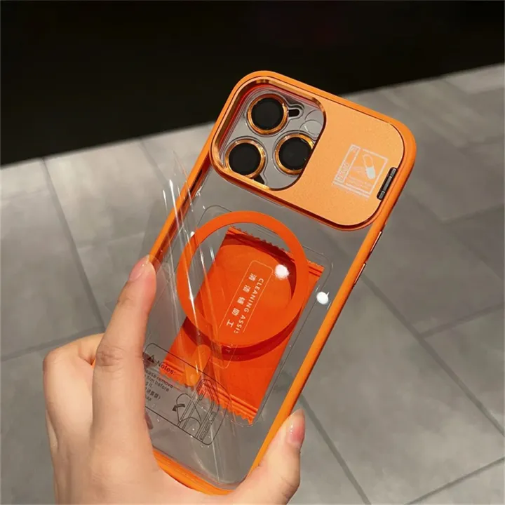 HOCE%20Metal%20Camera%20Holder%20Magnetic%20Phone%20Cases%20For%20iPhone%2013%2014%2015%2016%2017%20Pro%20Max%2014%2015%2016%20Plus%20MagSafe%20Case%20With%20Lens%20Ring%20Film%20Protector%20Armor%20Hard%20Clear%20Back%20Cover%20-%20Image%205