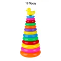Rainbow rings stacking with Duck Toy 5 to13 Rings,  Colors, 1 Duck. 