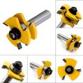 2 Set 1/2 Inch Shank Router Bit T-Slot & T-Track Slotting Tenon Cutter Tool Tongue and Groove Set,Router Bit Set,Wood Door Flooring 3 Teeth Adjustable. 