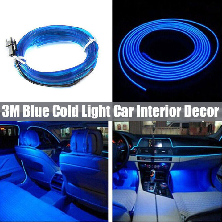 5M - Car cold light line -ICE BLUE, Flexible LED Neon Light Glow EL ...