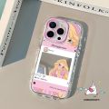 Cartoon Cute Trendy Pretty Princess Graffiti Aishah Tag Case Compatible for IPhone 15 14 11 13 12 Pro Max 7Plus XR XS Max X 7 14 15 8 Plus Luxury Bracelet Mirror Case. 