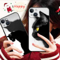 Cellular Phone Case For iPhone 15 14 13 12 11 Pro Max 6 6S 7 8 Plus X XS XR 12 13 Mini Soft Silicone Case Black Cat Staring Eye. 