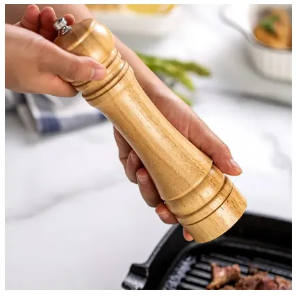 Wood Pepper Grinder 6-Inch Manual Salt Mill – Kitchen Cooking Tools