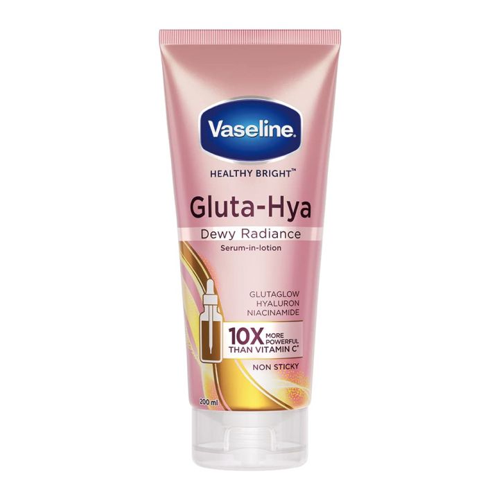 Vaseline Bright Gluta Hya Serum Burst Lotion Flawless Glow Dewy Radiance 300ml