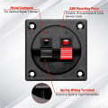 4PCS Speaker Box Terminal Cup, Spring Square Subwoofer Box Terminal Binding Post Connector for DIY Home Car Speaker. 