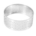 100 Pack 5cm Stainless Steel Tart Ring, Heat-Resistant Perforated Cake Mousse Ring, Round Ring Baking Tools. 