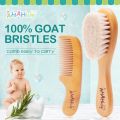2pcs/Set Baby Hair Brush And Comb Set for Newborn Wood Comb For Hair Massage Bath Shower Mini Baby Brush Kids Pocket HairBrush. 