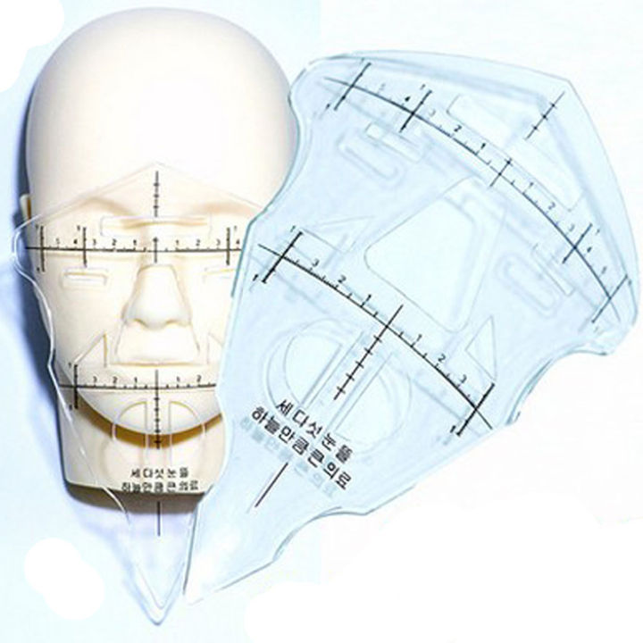 Face Mask Ruler Pinkiou Facial Mask Measuring Device Eyebrow Rulers Eyebrows Lip Tattoo ...