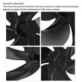 Stove Fan Blade Accessories, Easy To Install Aluminum Alloy Fireplace Fan Blade Replacement Black for Maintain. 