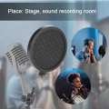 8cm Double Layer Studio Microphone Wind ShieldAdjustableFilter+Mount. 
