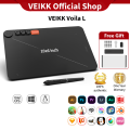 New!! VEIKK Voila L 10 x 6 Inch Graphics Drawing Tablet Drawing Pad for Digital Art With 8192 Levels 290 PPS Passive Pen Writing Pad For Online Teaching Pen Tablet With 1 Quick Dial And 4 Hotkeys. 