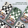 DEL for OPPO F19 / A95 / A74 4G Mobile Cover Boy Group BTS Square Phone Case PU Leather Soft Silicone Edge Back Cover. 