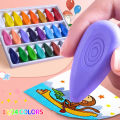 SF 12/24 Colors/Set Drop Shape Crayons Non Dirty Hand Washable Safe Non-Toxic for kids Baby Toddler Gift Early Education Tools. 