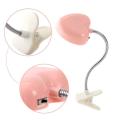 Pink Flexible reading light reading lamp Reading LED Light Clip-on Beside Bed Table Desk Lamp Book Light lamp for reading. 