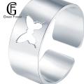 Green forest Couple Rings Adjustable Butterfly Opening Alloy Couple Rings. 