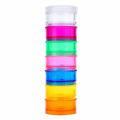 Creative 7-cell Packaging Box Cylindrical 7-cell Rotating Color Transparent Portable Packaging Box. 