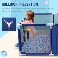 Baby Playpen Without Mattress  Children Toddler Kids Safety Fence Indoor Outdoor Play Pen Ocean color 30 Ball Pool Safety Barrier with Basket. 