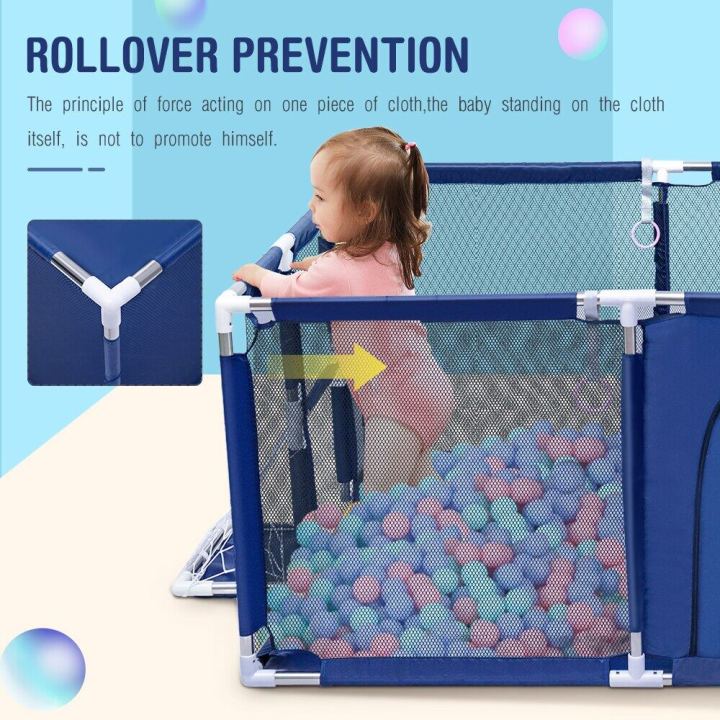 Baby%20Playpen%20Without%20Mattress%20%20Children%20Toddler%20Kids%20Safety%20Fence%20Indoor%20Outdoor%20Play%20Pen%20Ocean%20color%2030%20Ball%20Pool%20Safety%20Barrier%20with%20Basket%20-%20Image%204