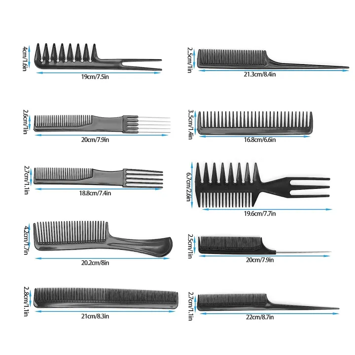 10Pcs%20Hairdressing%20Comb%20Set%20Hair%20Styling%20Pro%20Kit%20Professional%20Barber%20Salon%20Gift%20Black%20Color%20Set%20Portable%20Set%20Hair%20Care%20Style%20Accessory%20Comb%20for%20Women%20Men%20-%20Image%205