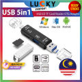 5 in 1 USB OTG Type C/ USB/ Micro USB/ SD TF Memory Card Reader Adapter. 
