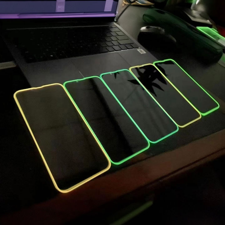 Luminous%20Screen%20Protector%20Tempered%20Glass%20for%20iPhone,%20Glow%20in%20the%20Dark%20Fluorescent%20Silicone%20Edge,%20Full%20Cover,%20Anti-Falling,%209H%20Hardness%20-%20Image%202