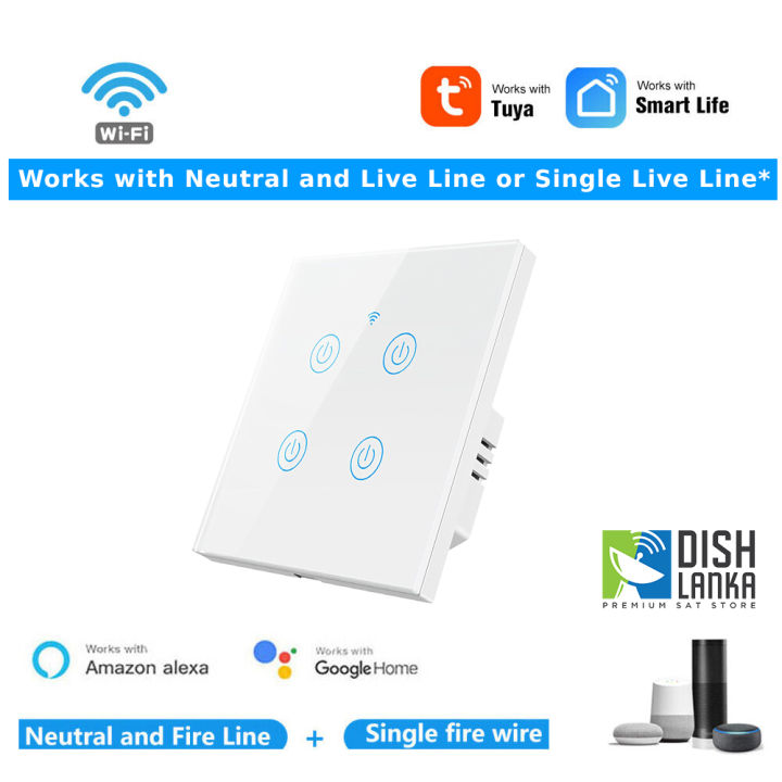 1%202%203%204%20gang%20RF433+WIFI%20Smart%20Switch%20Touch%20220V%20Remote%20LED%20Light%20Tuya%20Wall%20Switch%20and%20Socket%20-%20Image%202