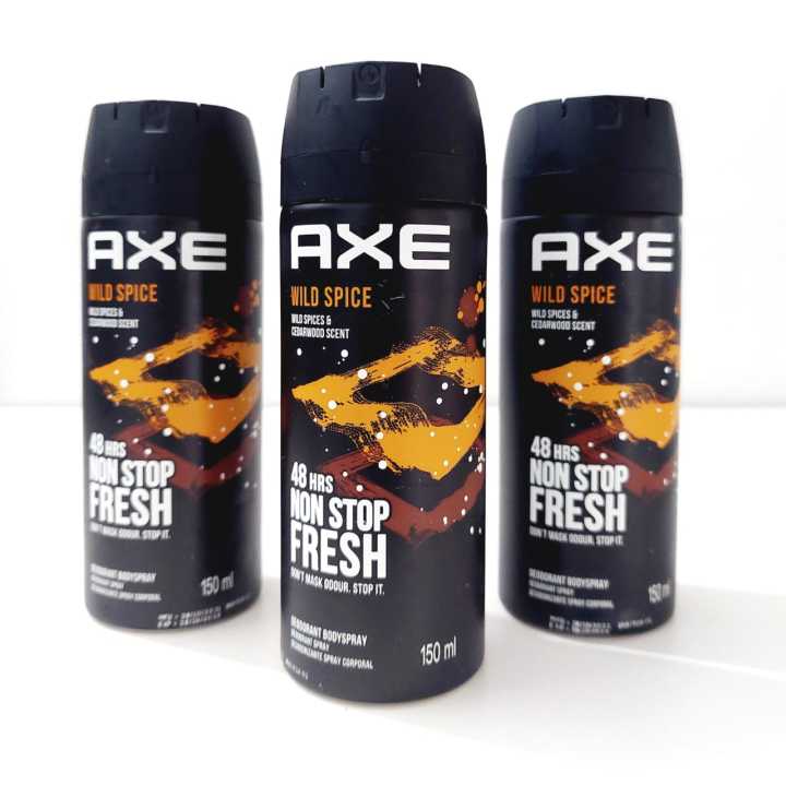 AXE Wild Spice Body Spray Deodorant 150ml Men Fragrance Perfume Non Stop Fresh Long Lasting 48h