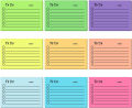 50Sheets Lined Sticky Note Self-Stick Note Pads Memo Pads for Planner Reminder Studying. 